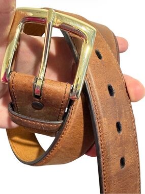 3D Belt Distressed Brown Leather with Western Tabs Men's Size 40 Rodeo Cowboy